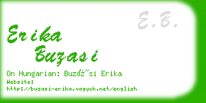 erika buzasi business card